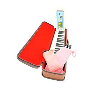 Suzuki Melodion Melodica M-36 Keyboard In Case Japan 3 Mouth Pieces Instructions